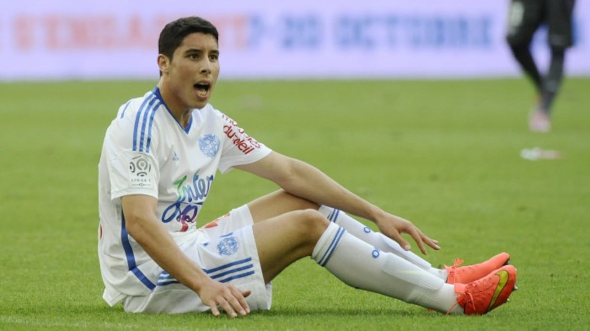 Abdelaziz Barrada, international marocain de l'Olympique de Marseille.
