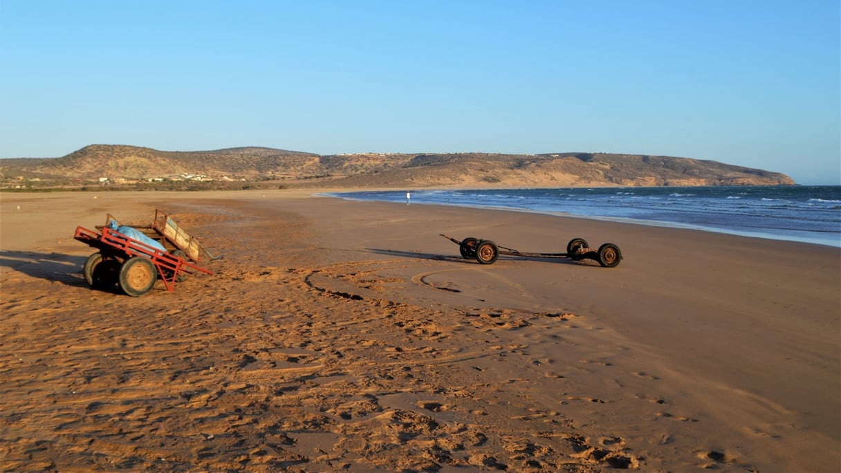 Chariots sur la plage de Tafedna
