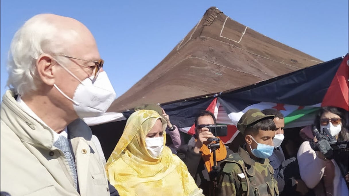 L’envoyé pesonnel du secrétaire général de l’ONU, Staffan De Mistura, aux camps de Tindouf.
