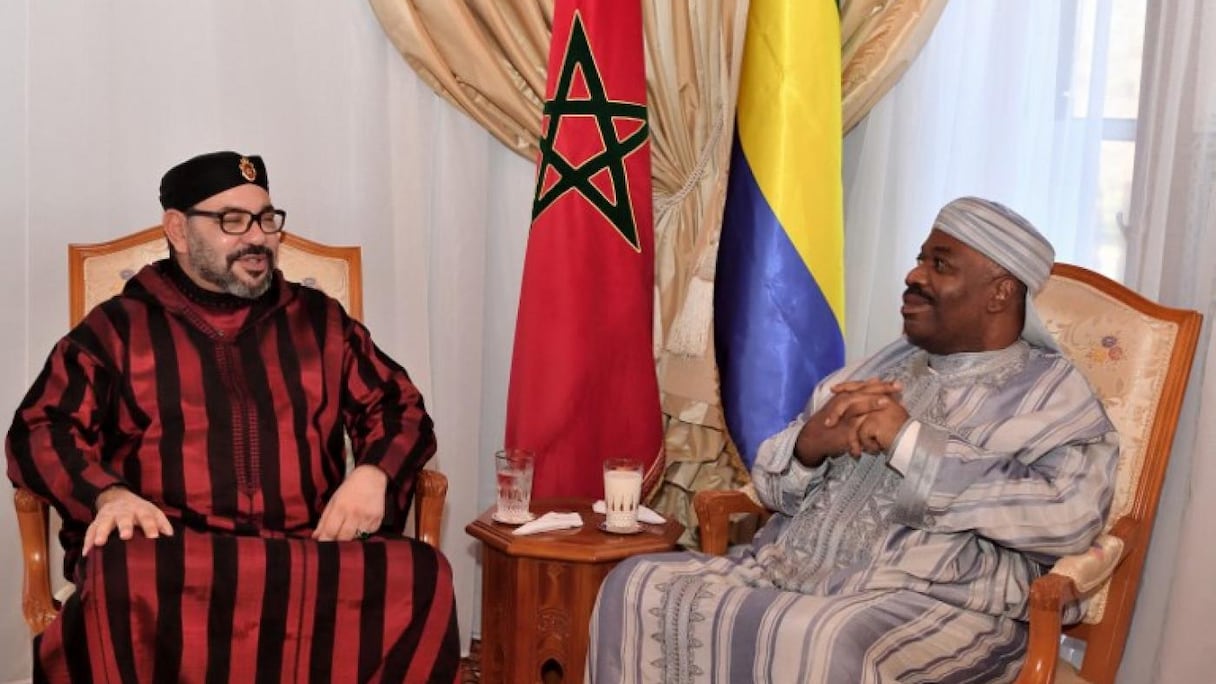 Le roi Mohammed VI et le président gabonais Ali Bongo.
