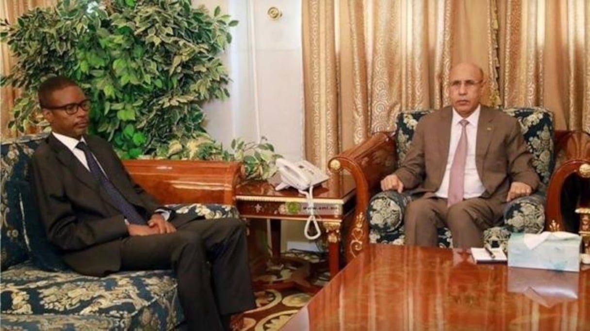 Le président mauritanien, Mohamed Ould Cheikh El Ghazouani, et Mohamed Ould Bilal, nouveau Premier ministre.
