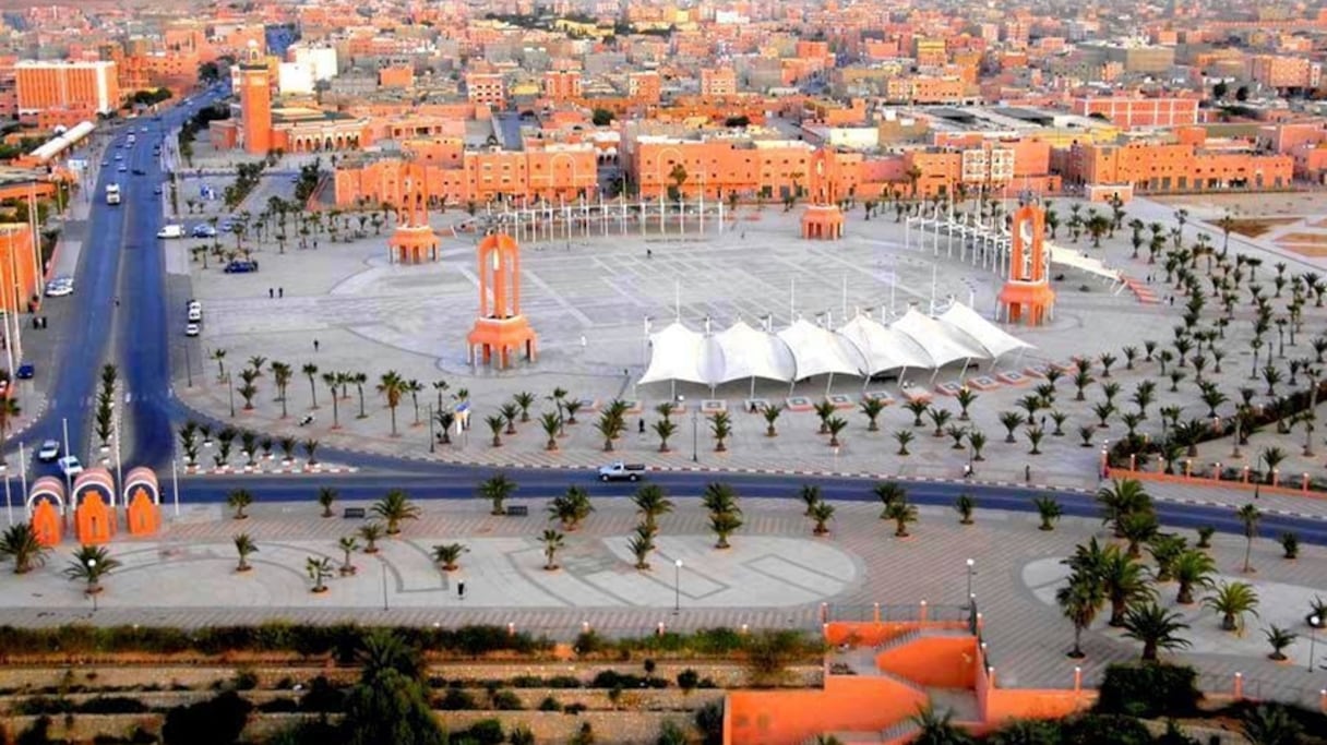 Vue aérienne de Laâyoune. 
