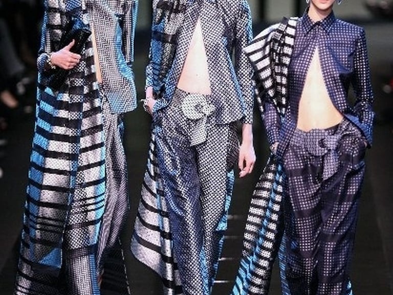 Collection "Nomade", printemps-été 2014, présentée par Giorgio Armani au Palais de Tokyo à Paris lors de l'évènement One Night Only.