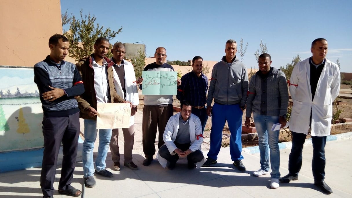 Les enseignants du Lycée Boulmane Dades à Tinghir expriment leur solidarité avec le professeur de Ouarzazate
