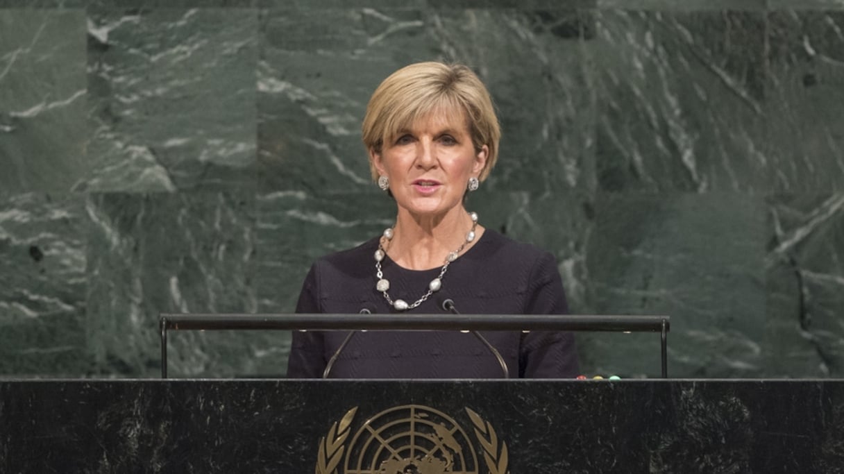 Julie Bishop, ex-ministre australienne des Affaires étrangères. 
