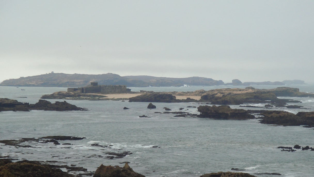 Iles Purpuraires, devant le centre historique d'Essaouira. A la fin du Ier siècle av. J.-C., Juba II, roi de Maurétanie, y développa le pourpre, obtenu du murex, un coquillage abondant dans ces îlots. Une teinture très utilisée dans la Rome antique, surtout pour les toges des citoyens romains.
