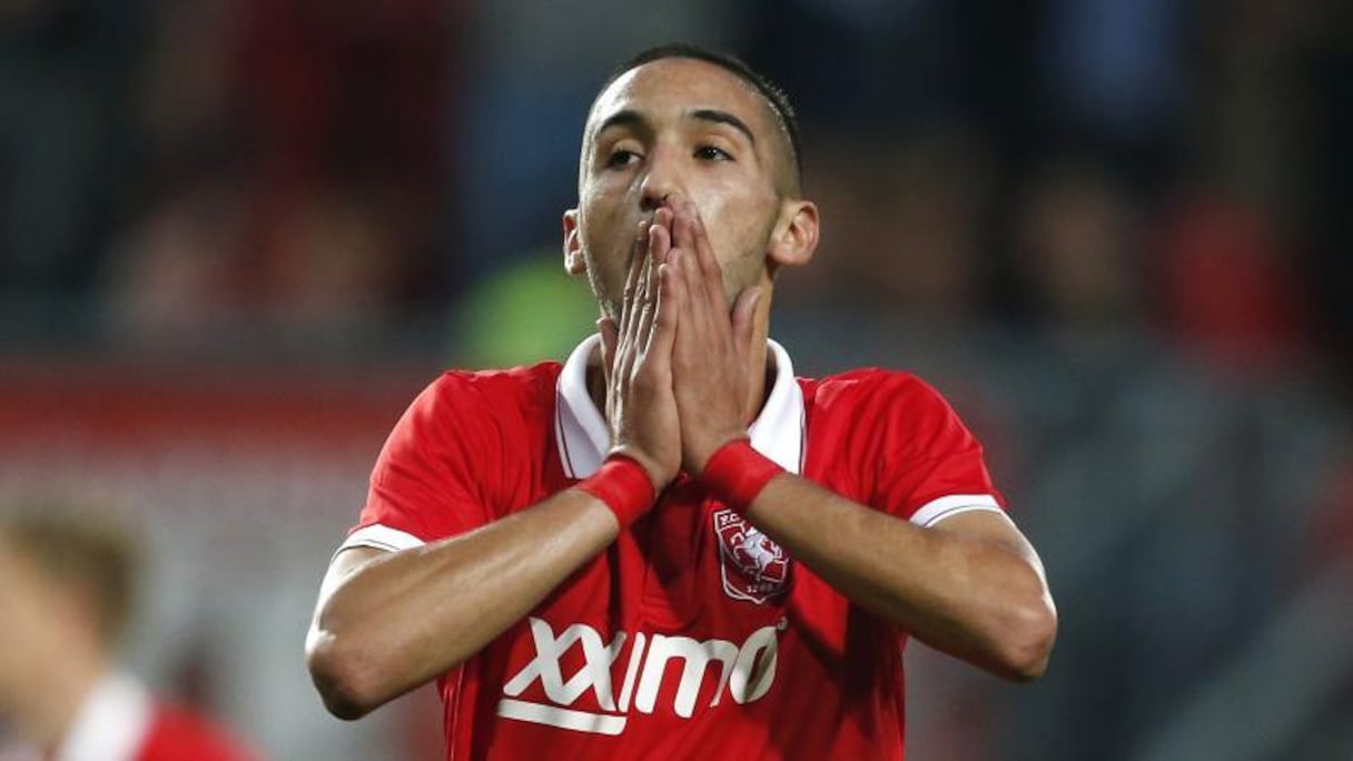 Hakim Ziyech, joueur du FC Twente aux Pays-Bas. 
