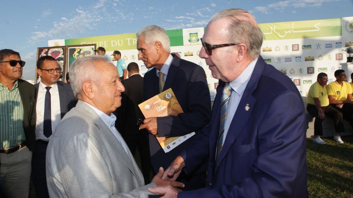 Abderrahmane Bouftass et Kamel Kholti, conseiller à la Fédération royale marocaine du Golf
