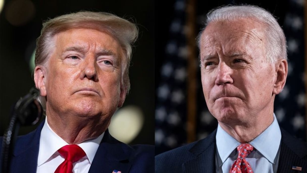 Donald Trump et Joe Biden (photomontage). 
