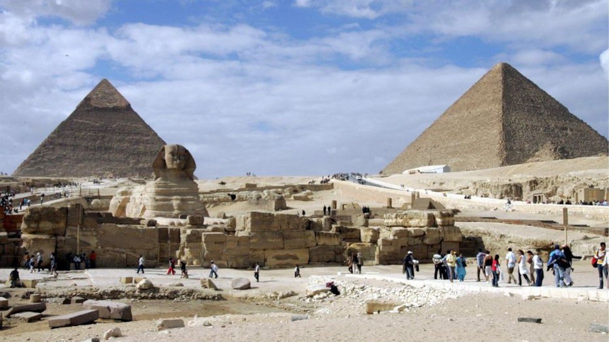 Les pyramides de Gizeh. 
