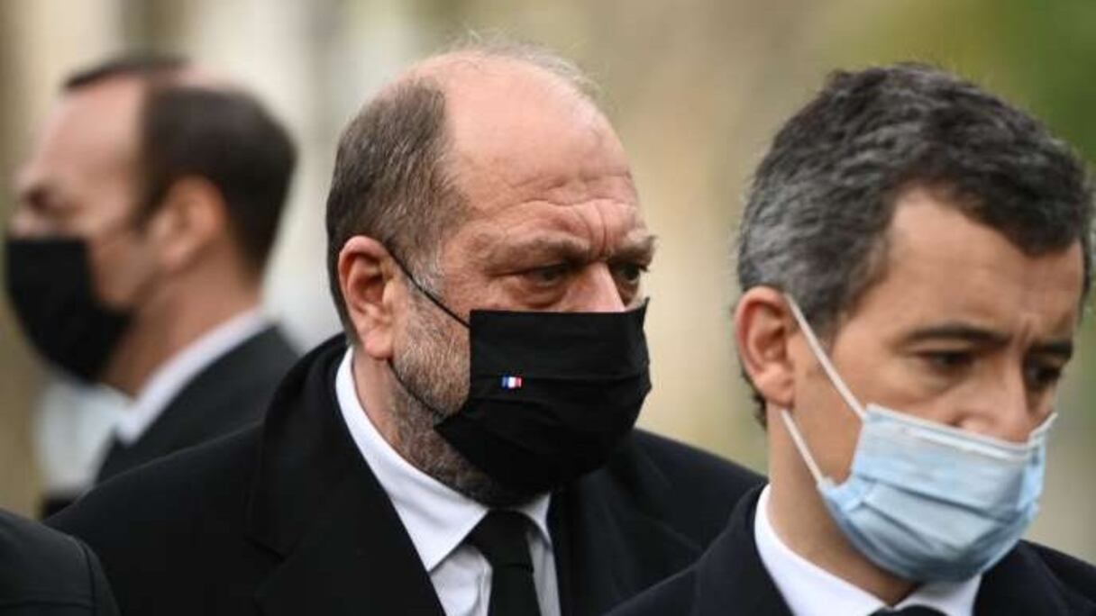 Eric Dupond-Moretti, Garde des Sceaux, et Gérald Darmanin, le ministre français de l’Intérieur. 

