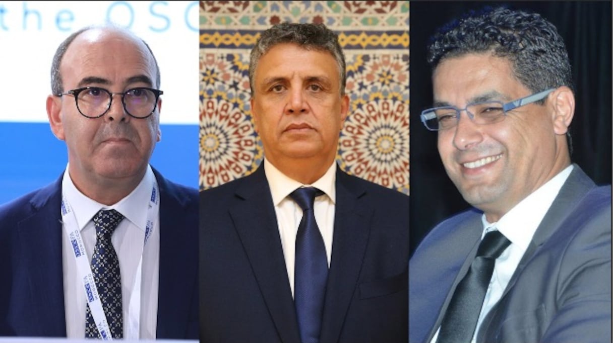 De gauche à droite: Hakim Benchamach, Abdellatif Ouahbi et Samir Belfkih. 
