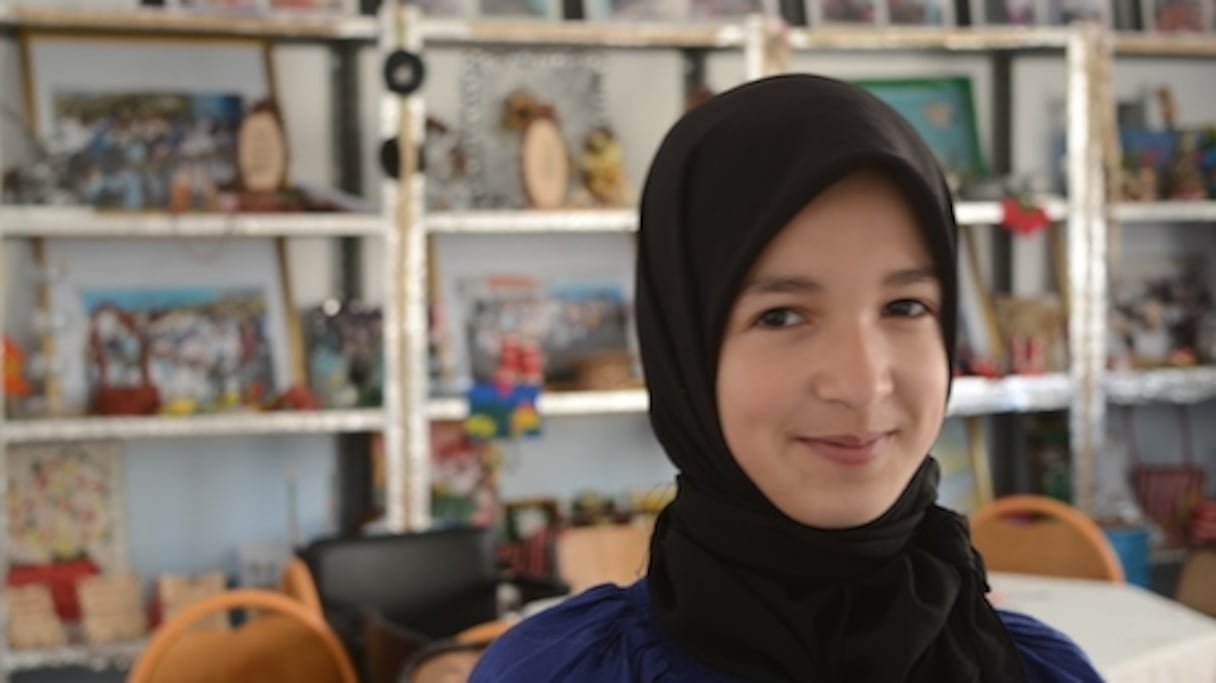 Meryem, une élève de l'école écologique Zrarae
