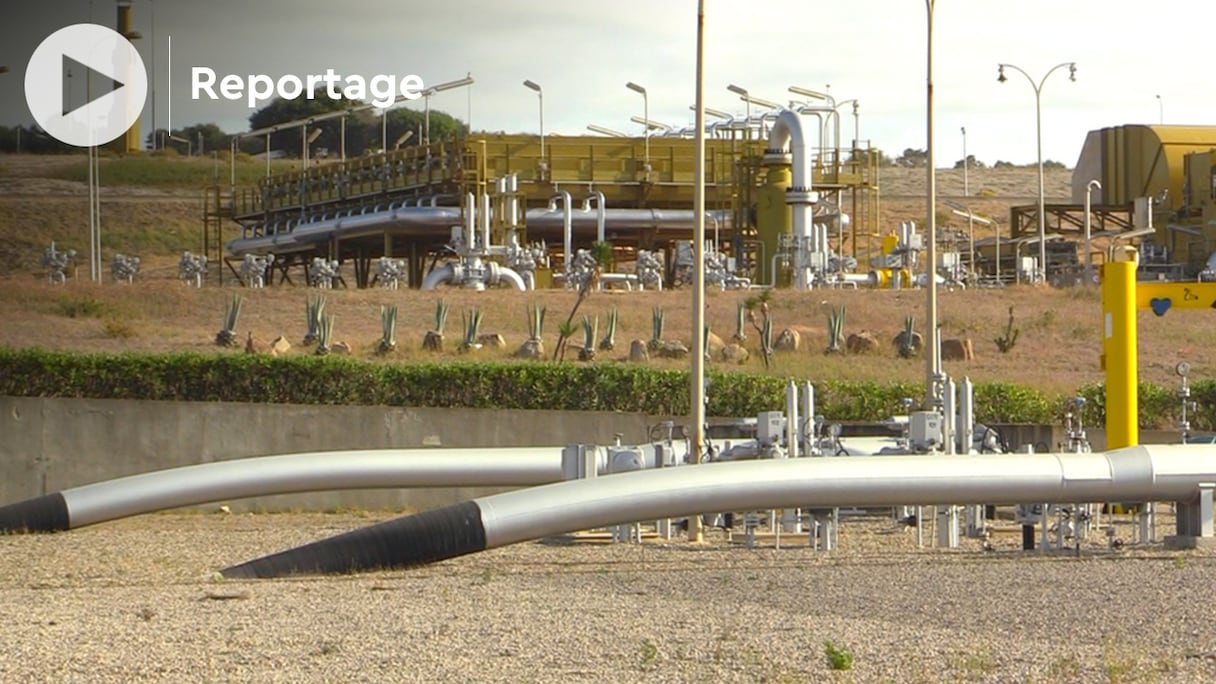 Le Gazoduc Maghreb-Europe (GME), depuis la station Metragaz à Tanger.
