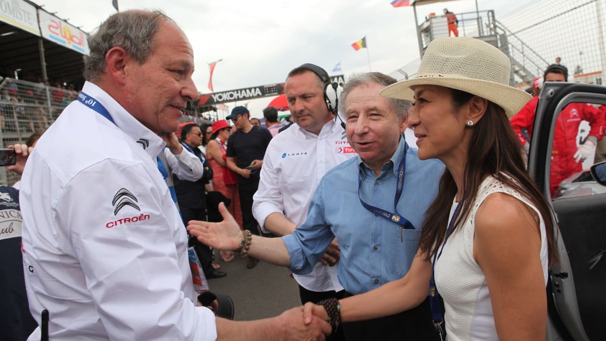 Le couple s'est promené sur la grille de départ. Jean Todt, ancien de Citroën, s'est arrêté pour saluer son ancienne équipe.
