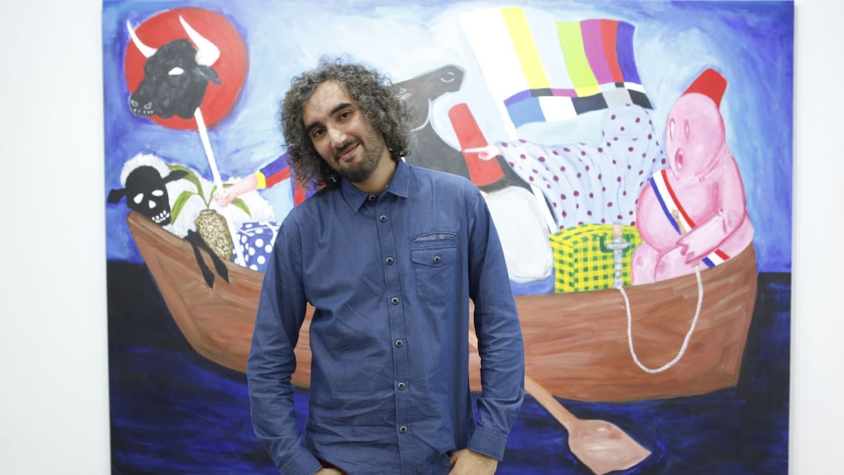 Yakin & Boaz Gallery a inauguré son nouvel espace par une exposition d'Anuar Khalifi, un artiste fascinant qui vit entre Tanger et Barcelone et fait s'entrechoquer, dans ses oeuvres l'univers coloré, onirique, de l'enfance, et la violence d'un monde qui effrite le rêve. 
