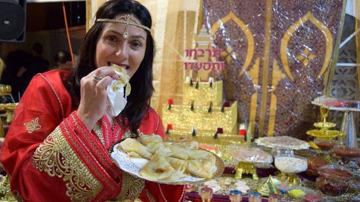 Miri Regev, en caftan marocain à l'occasion de la Mimouna.
