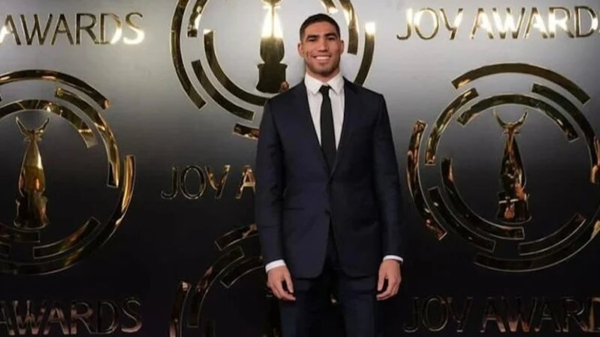 Achraf Hakimi à la cérémonie des «Joy Awards 2023».
