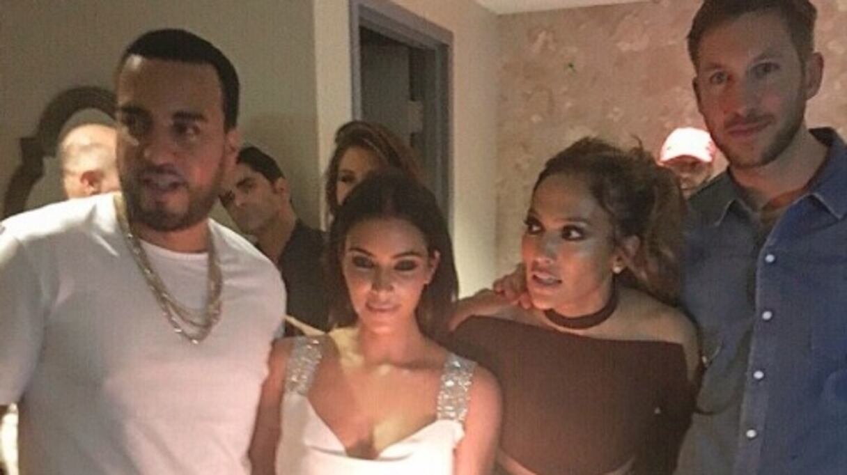 French Montana, Kim Kardashian, Jennifer Lopez et Calvin Harris.
