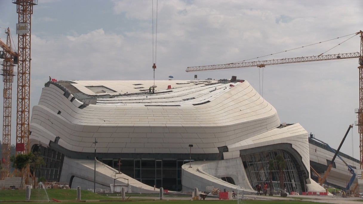 Etats d'avancement des travaux du Grand théâtre Mohammed VI de Rabat.
