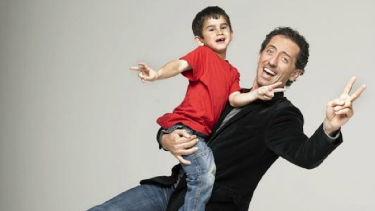 Gad Elmaleh et son fils Raphaël.
