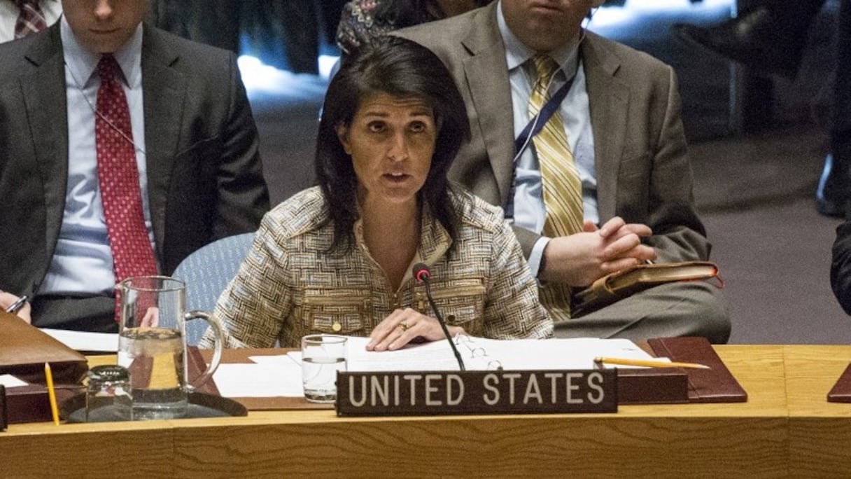 L'ambassadrice américaine aux Nations unies, Nikki Haley.
