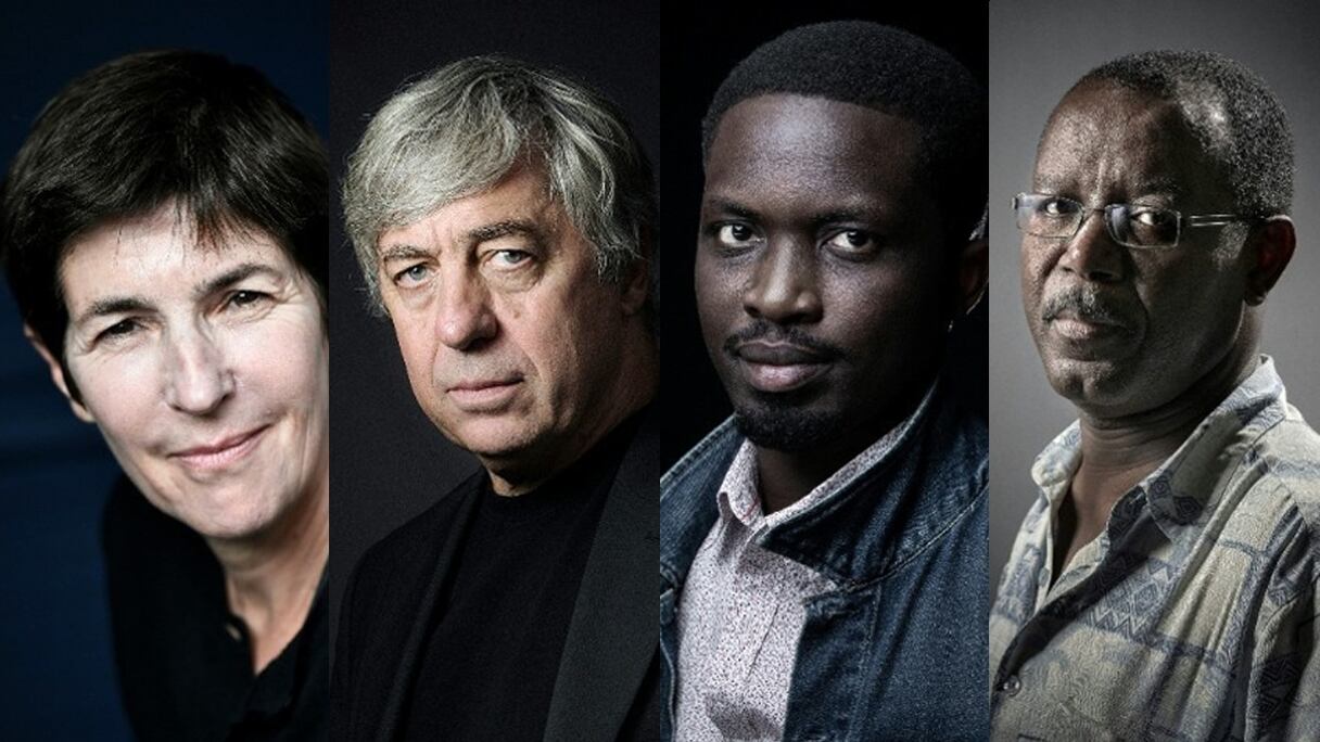 Christine Angot,  Sorj Chalandon, Mohamed Mbougar Sarr et Louis-Philippe Dalembert sont les finalistes du Prix Goncourt 2021.
