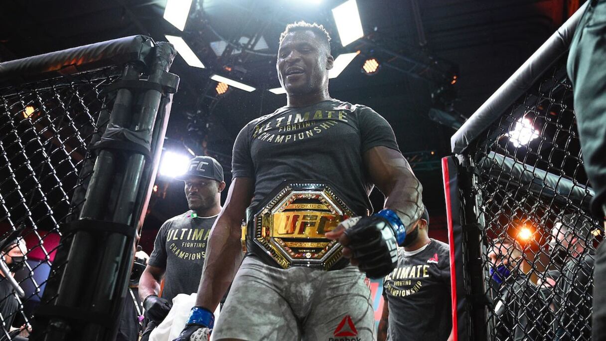 Le Camerounais Francis Ngannou, champion du monde MMA des poids lourds.

