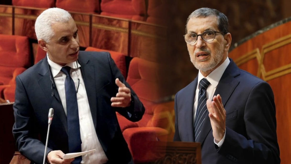 Khalid Aït Taleb, ministre de la Santé et Saâd Eddine El Othmani, chef du gouvernement. 
