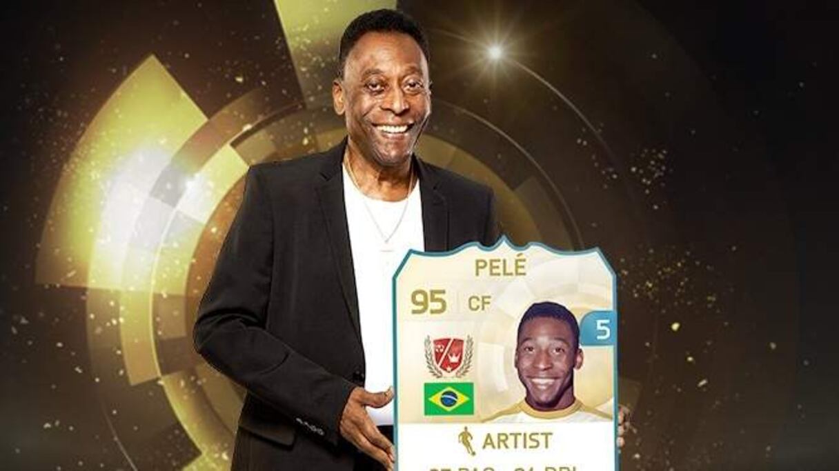 Pelé, la légende brésilienne et triple champion du monde. 
