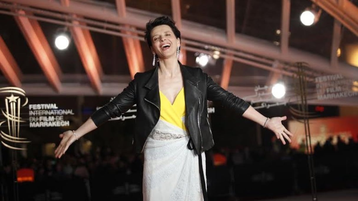 Juliette Binoche heureuse de retrouver le Maroc.
