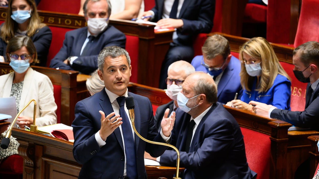 Gérald Darmanin, ministre de l'intérieur français, à l'Assemblée nationale à Paris.
