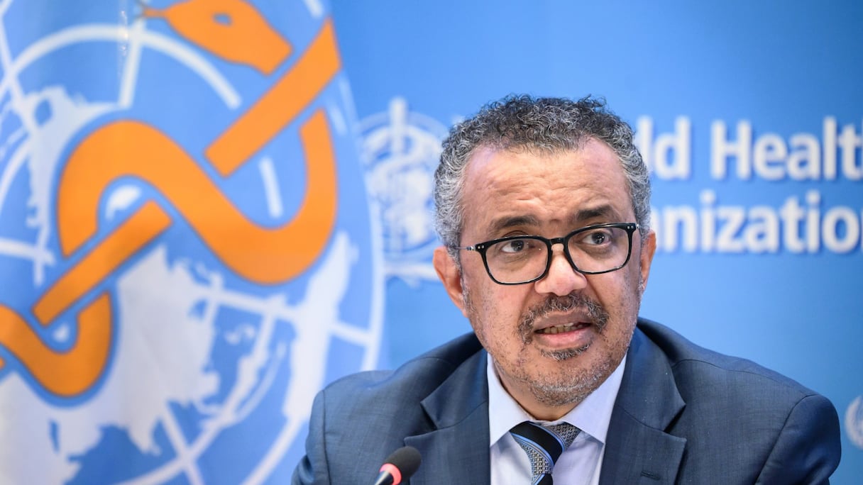 Le directeur général de l'Organisation mondiale de la santé (OMS), Tedros Adhanom Ghebreyesus, s'exprime lors d'une conférence de presse le 20 décembre 2021 au siège de l'OMS à Genève.
