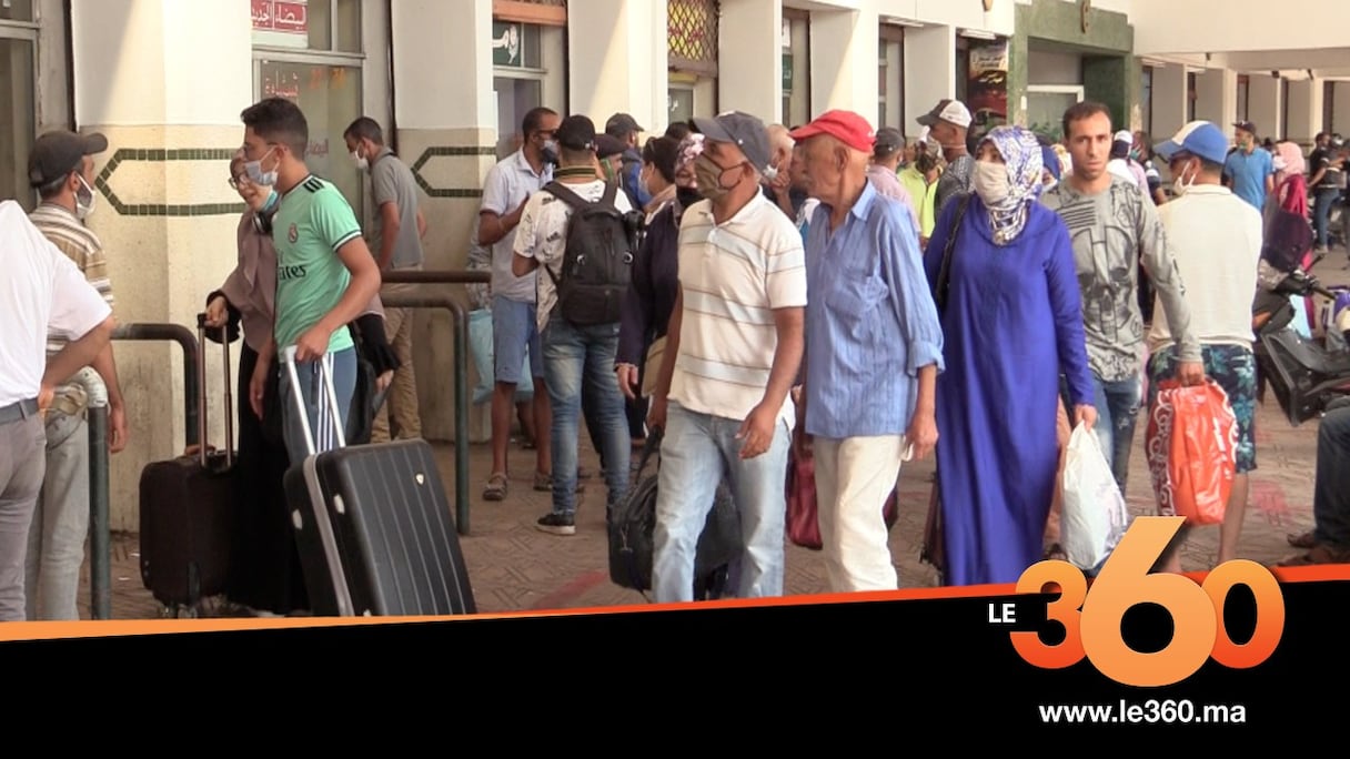 La gare routière d’Oulad Ziane, le 27 juillet 2020. 
