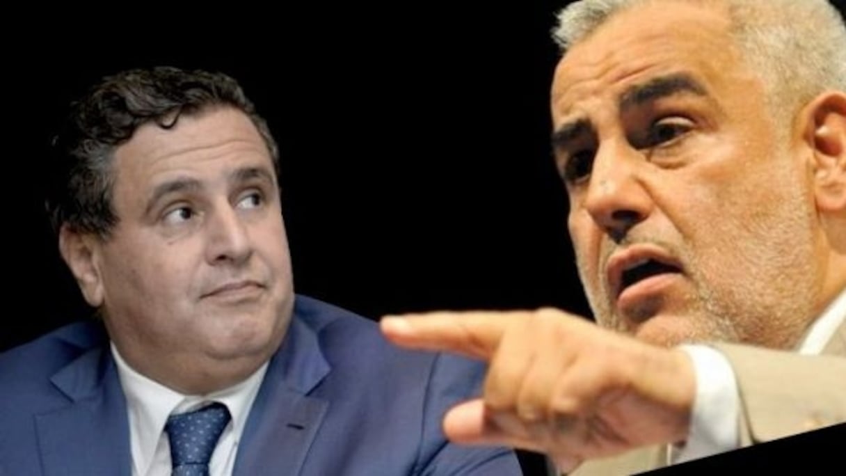 De gauche à droite: Aziz Akhannouch et Abdelilah Benkirane.
