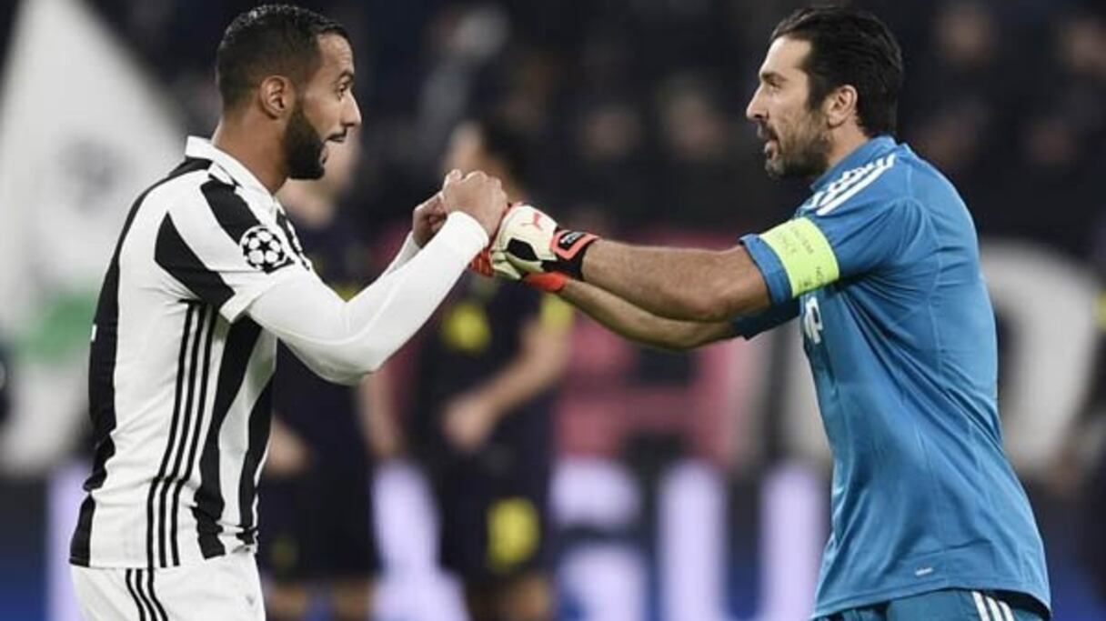 Mehdi Benatia et Gianluigi Buffon.
