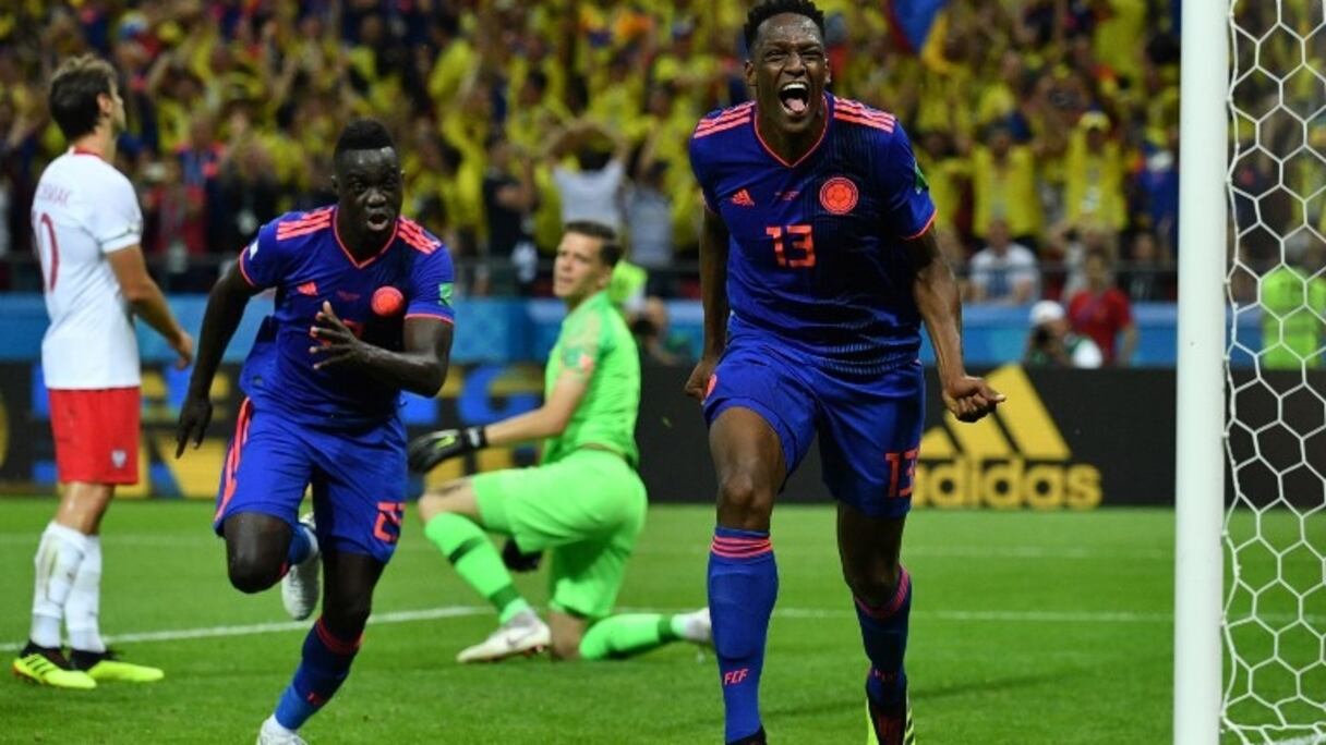 Yeri Mina, buteur colombien face à la Pologne

