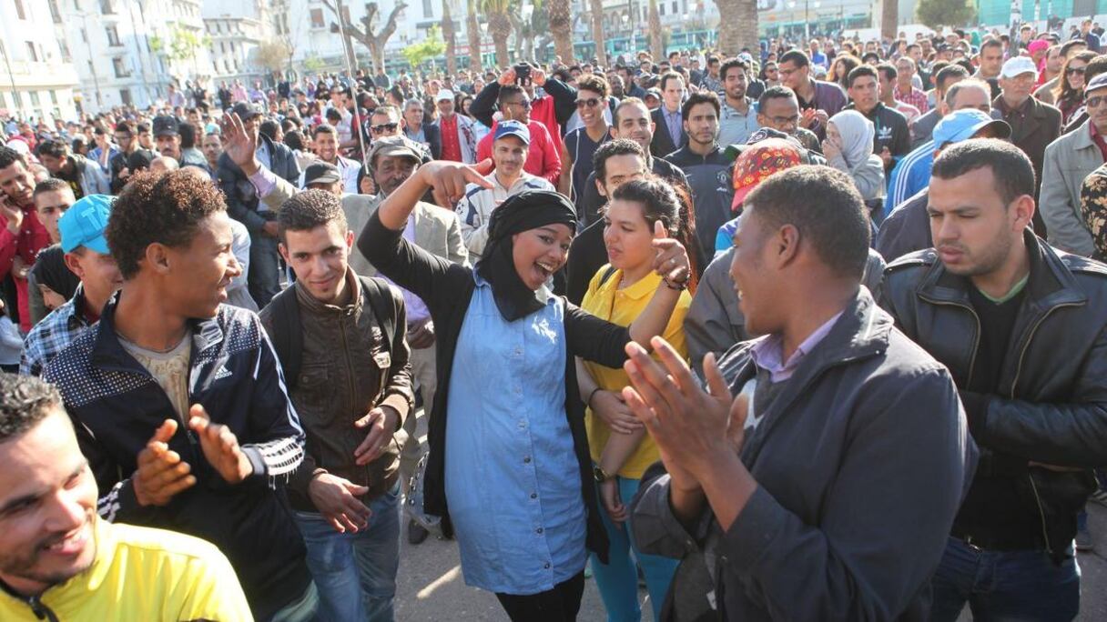 Ambiance bon enfant dans le public.
