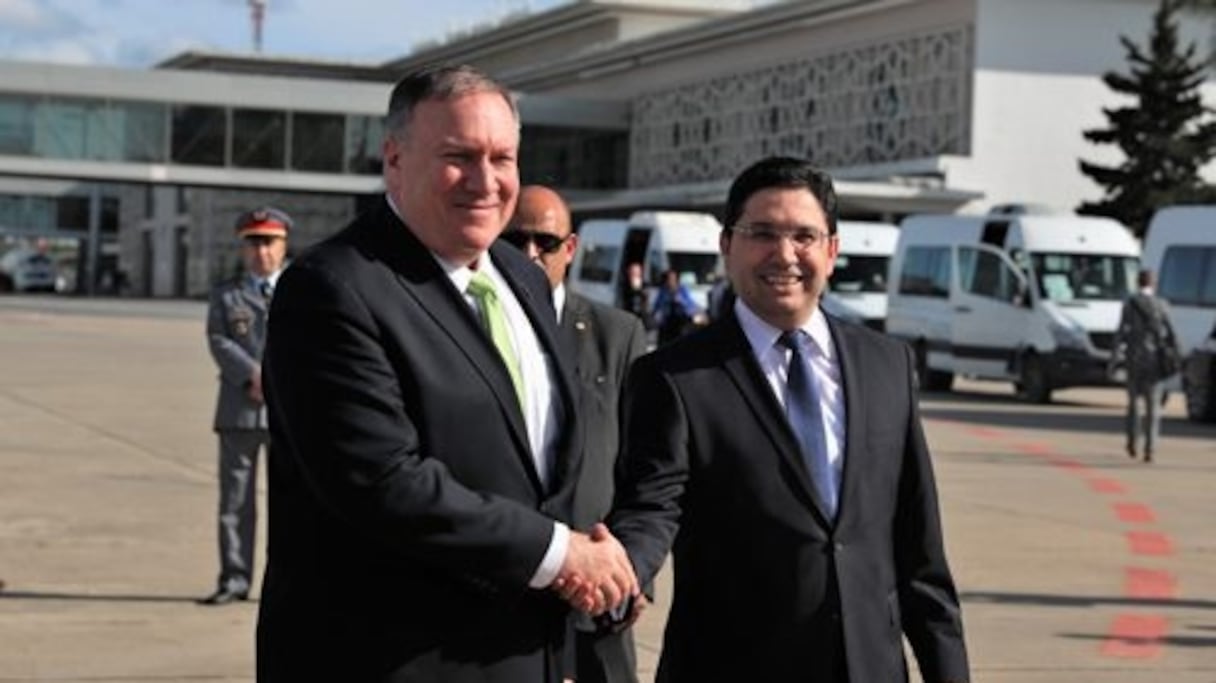 Michael Pompeo et Nasser Bourita.
