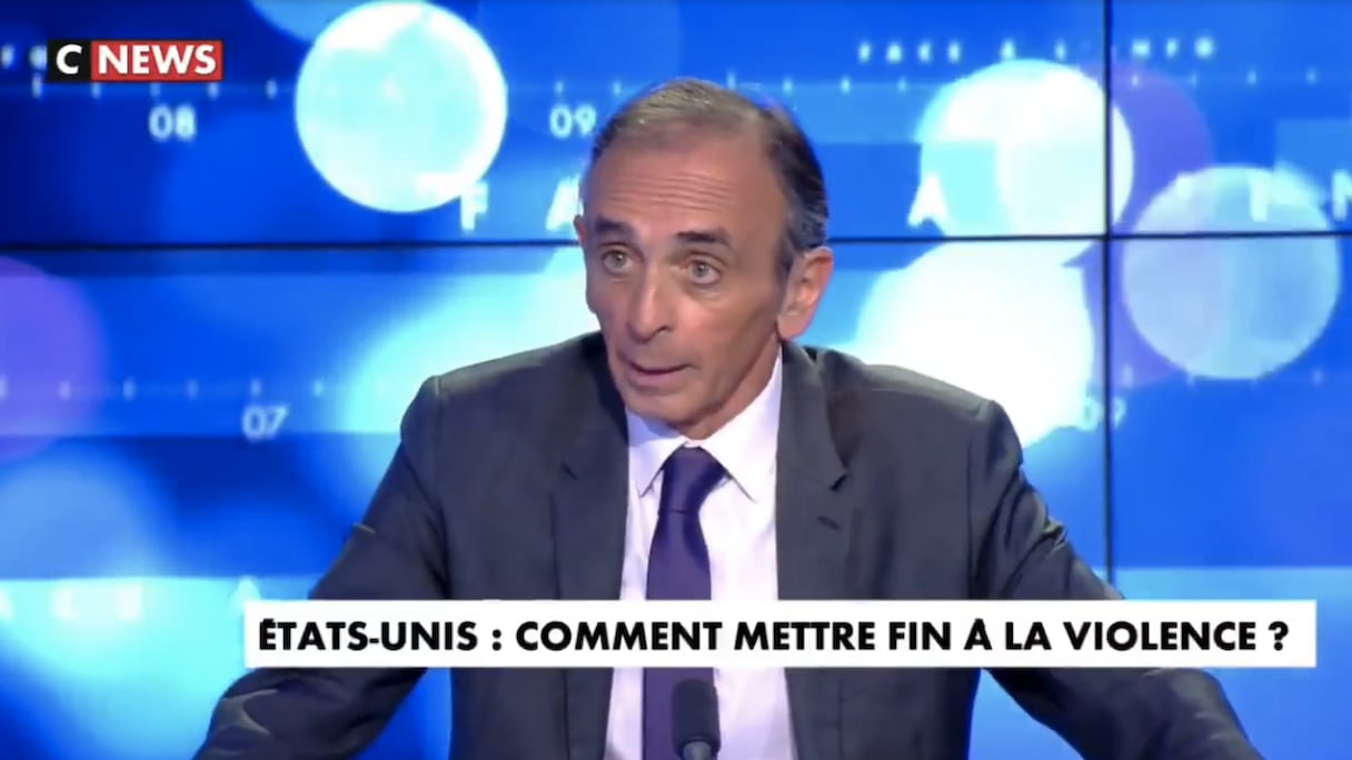 Eric Zemmour s'exprime sur l'affaire George Floyd sur le plateau de CNews.
