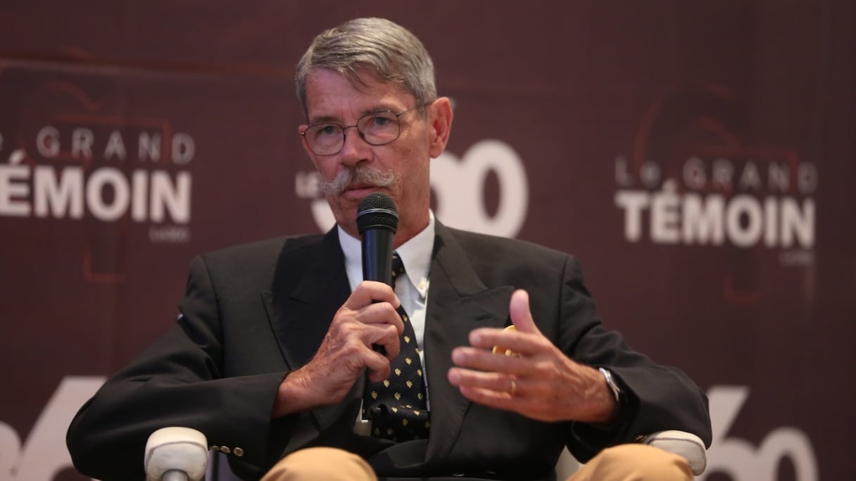 L’historien Bernard Lugan, lors de l’édition inaugurale du cycle de conférences «Le Grand Témoin», initié par Le360, lundi 3 octobre 2022, à Casablanca.
