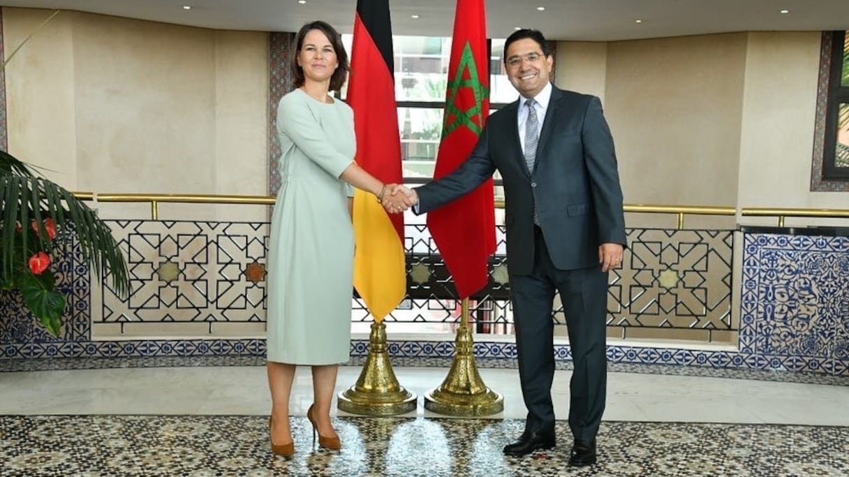 Nasser Bourita et la ministre des Affaires étrangères de la République fédérale d’Allemagne, Annalena Baerbock.
