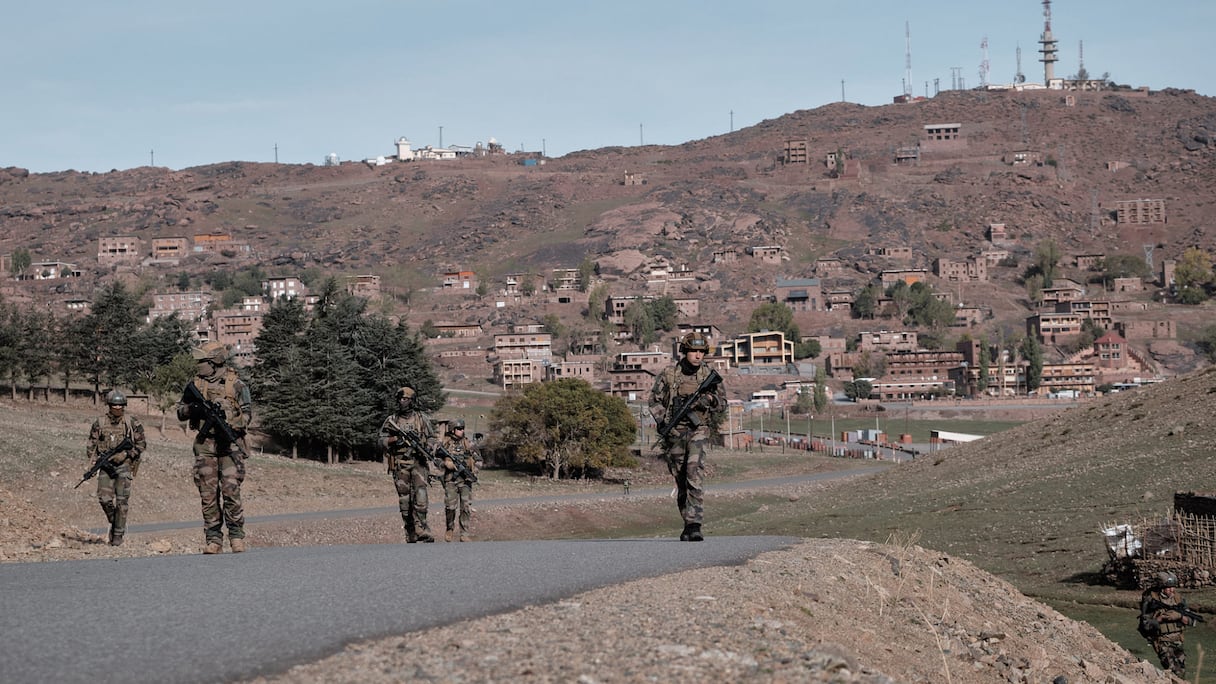 Lors de l'exercice interallié entre les FAR et le 13e Bataillon de chasseurs alpins.
