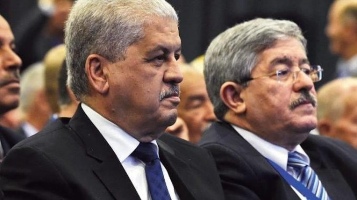 Les ex-Premiers ministres algériens Abdelmalek Sellal et Ahmed Ouyahia.
