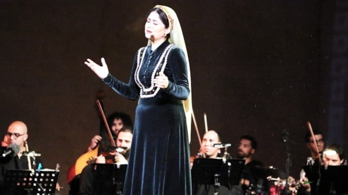 Sahar Mohammedi lors du festival des musiques sacrées de Fès
