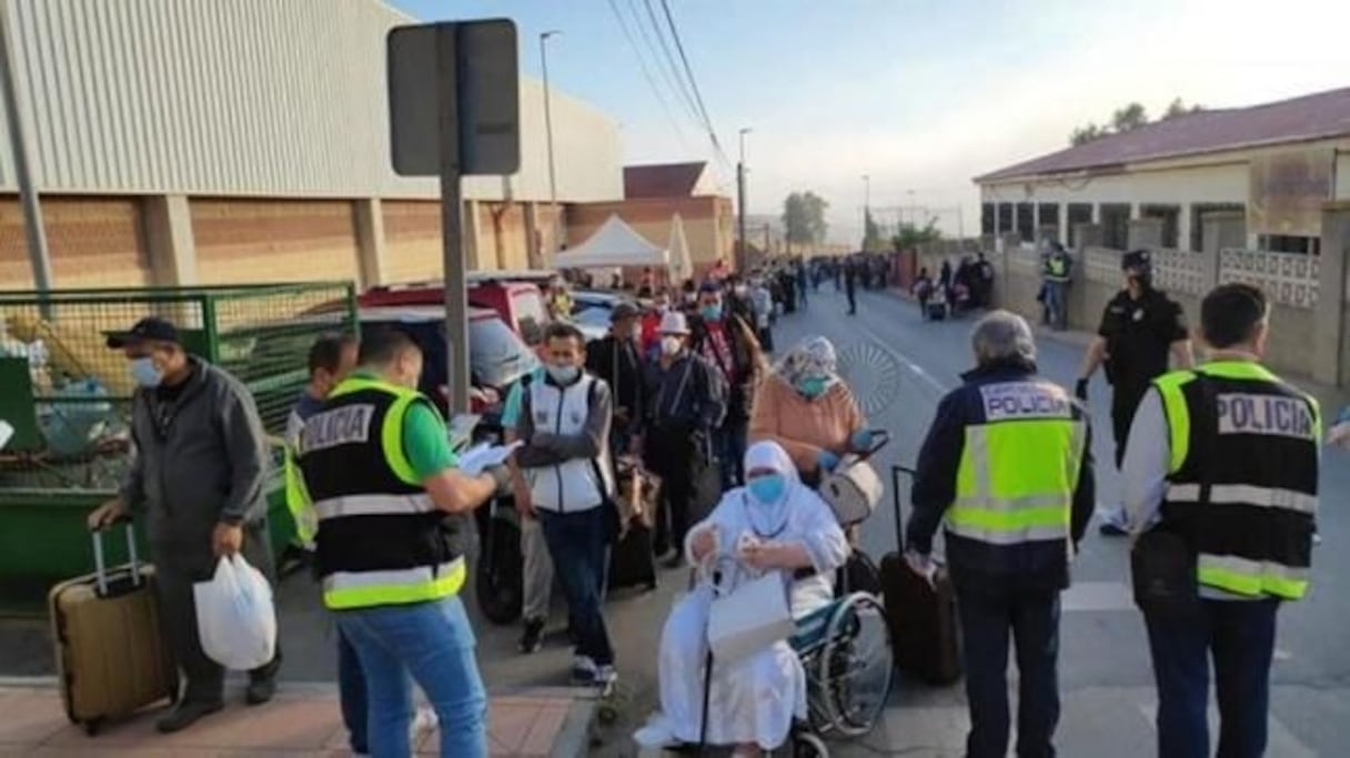 200 Marocains, bloqués à Melilla, ont regagné le Royaume, jeudi 1er octobre 2020. 
