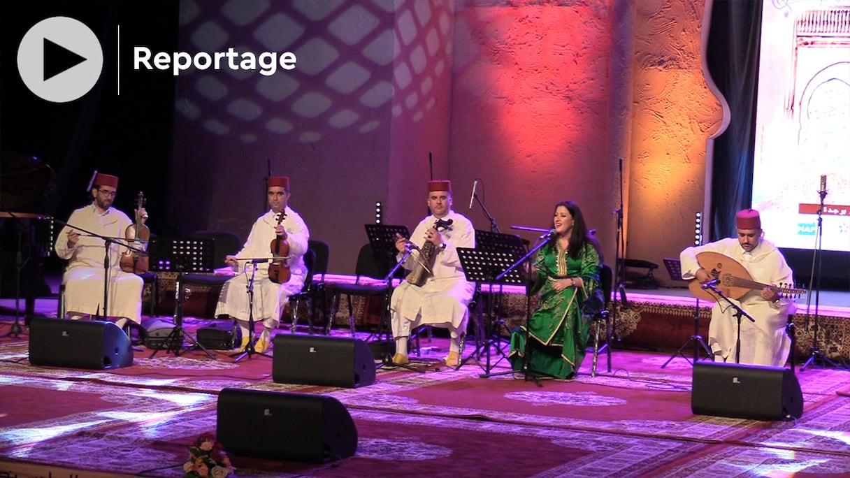 Concert à l'ouverture de la 29e édition du Festival international de musique Gharnatie, à Oujda, le 17 juin 2022. 
