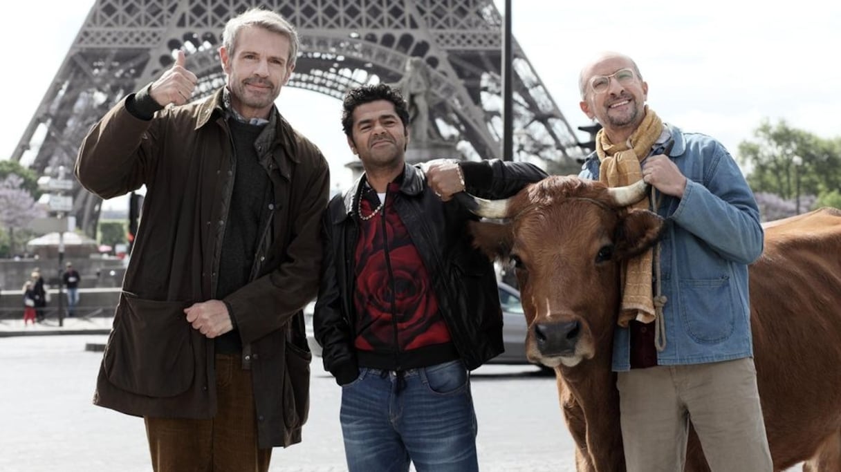 Lambert Wilson, Jamel Debbouze, Fatsah Bouyahmed et Jacqueline.
