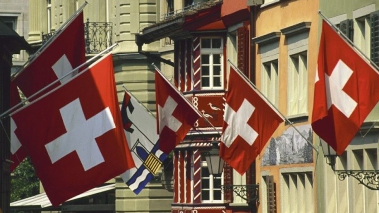 Une rue de Genève (Suisse).
