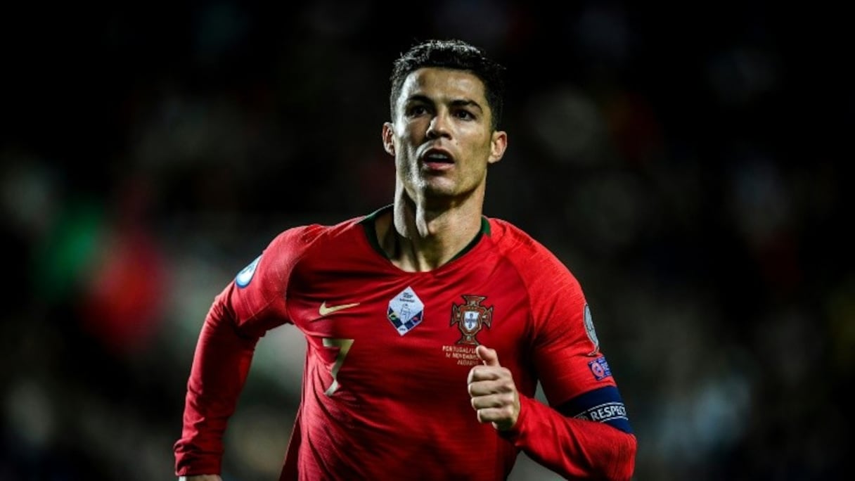 L'attaquant portugais Cristiano Ronaldo lors d'un match contre la Lituanie, le 14 novembre 2019 à Faro
